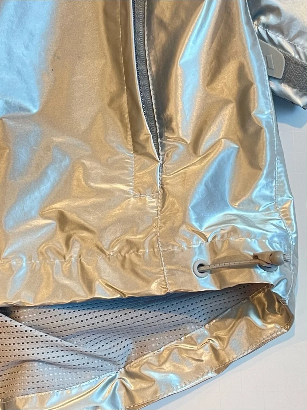 adidas EQT Metallic Windbreaker Mens Silver Jacket